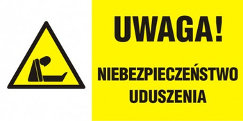 Znak Uwaga! Niebezpieczeństwo uduszenia (PA014)