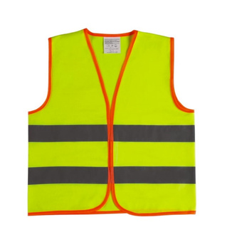 Kamizelka odblaskowa żółta z obramówką dla dzieci 120-134cm