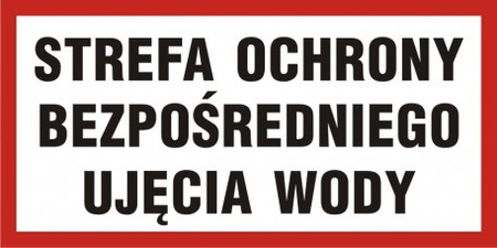 Znak Strefa ochrony bezpośredniego ujęcia wody (PB098)