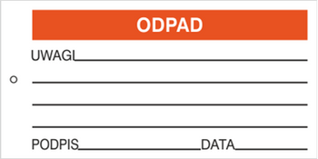 Znak odpad na płycie HIPS (802-57)