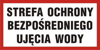 Znak Strefa ochrony bezpośredniego ujęcia wody (PB098)