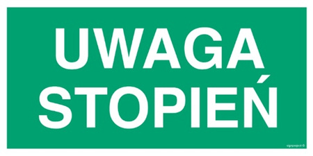 Znak uwaga stopień (AC023) Signproject