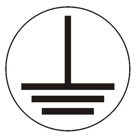 Znak Uziemienie na Folii Samoprzylepnej (215-20)