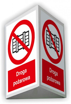 Znak przestrzenny Droga pożarowa TDC różne wymiary