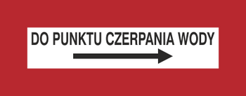 Znak do punktu czerpania wody (w prawo) na płycie PCV (231-20)