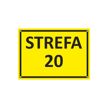 Znak strefa zagrożenia wybuchem - STREFA 20 z polipropylenu kanalikowego (TN405)