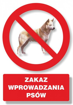 Znak Zakaz wyprowadzania psów (PC108)
