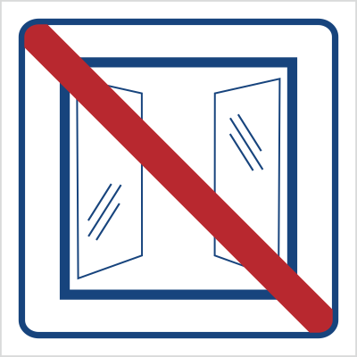 Znak nie otwierać obiekt klimatyzowany (823-47)