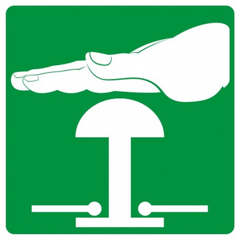 Znak Zatrzymanie awaryjne na płycie PCV (GG005)
