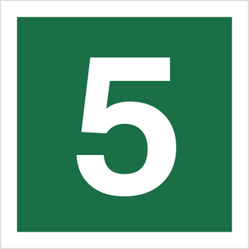 Znak stacja ewakuacyjna nr 5 (120-18) Techem