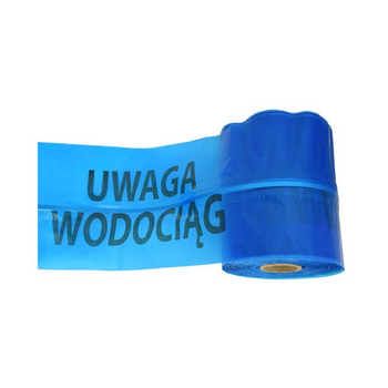 Taśma ostrzegawczo-lokalizacyjna (z wkładką metalową) UWAGA WODOCIĄG 200mm/100m
