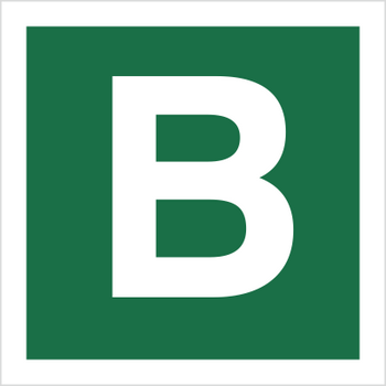 Znak stacja ewakuacyjna B (120-24) Techem