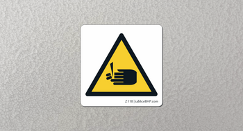 Oznaczenie Uwaga! Grozi obcięciem palców (Z118)