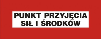 Znak Punkt przyjęcia sił i środków na płycie PCV (BC129)