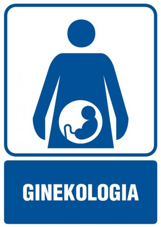 Znak Ginekologia na płycie PCV (RF019)