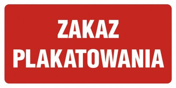 Znak Zakaz plakatowania (PB088)