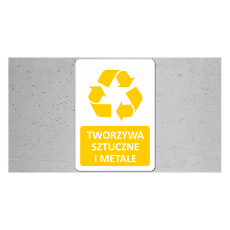 Znak Odpady z tworzywa sztucznego i metalu O-01