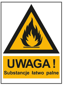 Znak Ostrzeżenie Przed Substancjami Łatwopalnymi (800-92)