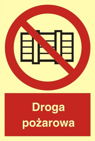 Znak droga pożarowa na Płycie Świecącej (BB001)