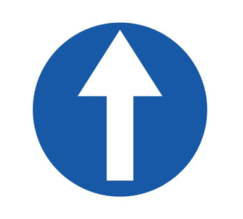 Znak nakazu METALOWY (C5) Nakaz jazdy prosto