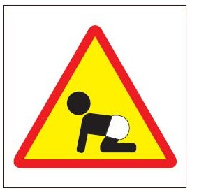 Znak dziecko w samochodzie na Folii Samoprzylepnej (702-73)