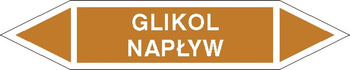 Tabliczka na rurociągi Glikol- napływ znak na Folii Samoprzylepnej (R-OCP06)