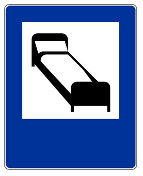 Znak informacyjny METALOWY Hotel (motel) (D29)