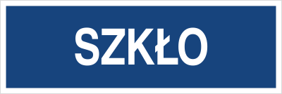 Znak szkło na Folii Samoprzylepnej (801-101)