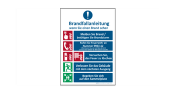 Instrukcja ppoż alarmowa z gaśnicą w języku niemieckim (IN028DE)