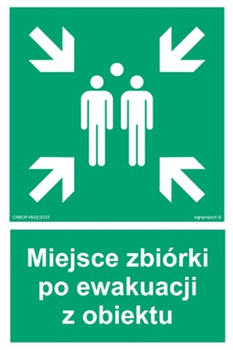 Znak miejsce zbiórki po ewakuacji z obiektu (AC085) Signproject