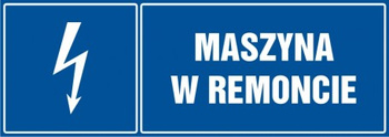 Znak Maszyna w remoncie na płycie PCV (HH038)