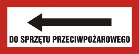 Znak do sprzętu przeciwpożarowego na płycie PCV (BC122L)