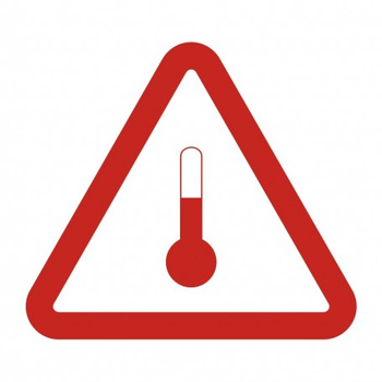 Oznakowanie dla materiałów o podwyższonej temperaturze na Folii Samoprzylepnej (MA008)