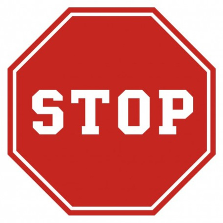 Znak Stop na Folii Samoprzylepnej (SA012)