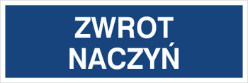 Znak zwrot naczyń na Folii Samoprzylepnej (801-219)