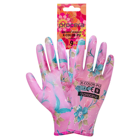 Rękawice ochronne powlekane PU X-COLOR-PU rozmiar. 9