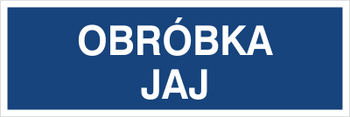 Znak obróbka jaj na płycie PCV (801-210)