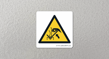 Oznaczenie Uwaga! Ryzyko zmiażdżenia dłoni (Z114)