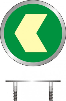 Znak ewakuacyjny znacznik podłogowy do konstrukcji ażurowych (AC216)