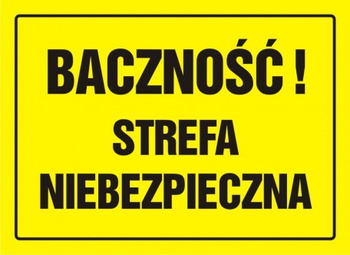 Znak Baczność! Strefa niebezpieczna na płycie HIPS (OA079)