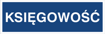 Znak księgowość na płycie PCV (801-02)