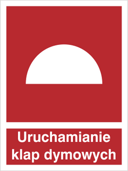 Znak urządzenie do uruchamiania klap dymowych na płycie PCV (227)
