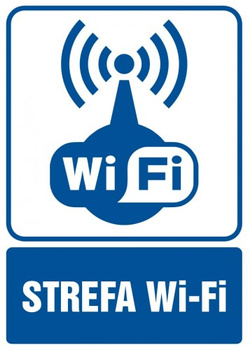 Znak Strefa Wi-Fi na Folii Samoprzylepnej (RB032)