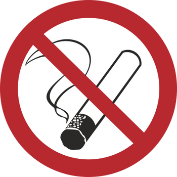 Znak okrągły -  palenie tytoniu zabronione (209-08)