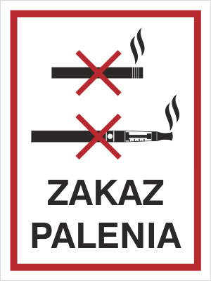 Znak zakaz palenia na Folii Samoprzylepnej (209-18)