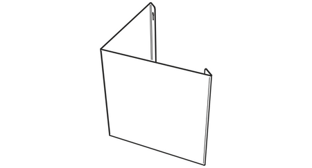 Znak 3D pusty | regulowany kąt