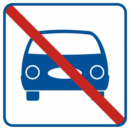Znak Zakaz parkowania na Folii Samoprzylepnej (RA517)