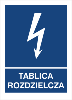 Znak tablica rozdzielcza na płycie PCV (530-28)