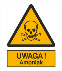 Znak uwaga amoniak (302-04)