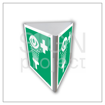 Znak AE811 Prysznic do przemywania oczu świecący (3D dościenny)